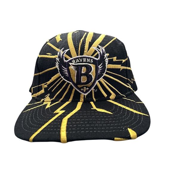 Vintage Starter Baltimore Ravens Hat Collision Snap Back NFL 1990s Wool Acrylic
